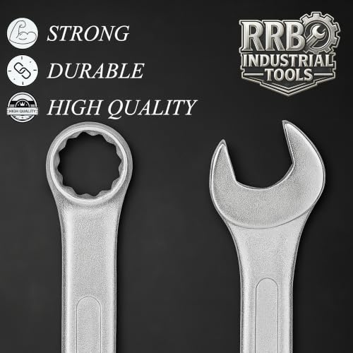 Image of RRB Combination Wrench Spanner Set, Wrench Set, Professional Corrosion Resistant Chrome Vanadium Steel Spanner, Tools for Car & Bike Repair Open End & Ring Spanner Set of 8 Piece 18mm - 32mm
