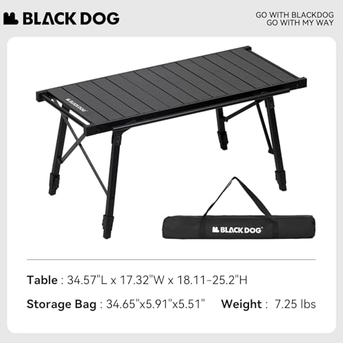 BLACKDOG Mesa de Camping Plegable, Mesa IGT Portátil con Altura Ajustable miniatura 6