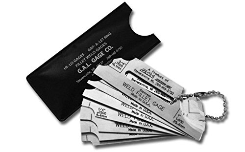 GAL Gage 8b Fillet Weld Set, 7 Piece, Metric, 3mm to 25mm