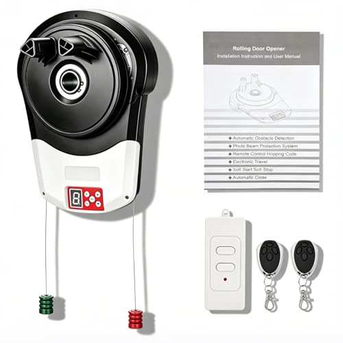 Roll Up Door Opener with 3 Remotes for Garage Warehouse Store Barn Farm
