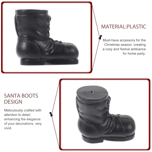 ULTECHNOVO 10 Pares Mini Botas De Papai Noel De Natal Em Miniatura Sapatos De Papai Noel Enfeites De