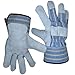Seattle Glove 1360-L Premium Grade Gray Shoulder Leather Work Gloves, Lined Palm, 2.5