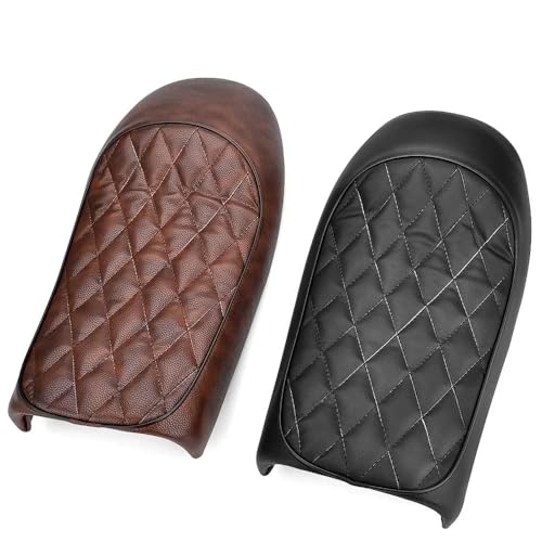 Selle à bosse custom rétro noire pour projet de restauration Suzuki CB650