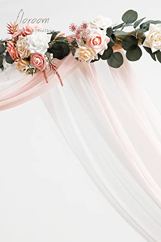 Floroom Vorhang für Hochzeitsbögen, Chiffon, Vorhang, Vorhang, Hochzeitszeremonie, Empfang, Girlande, Dekorationen – Bild 5