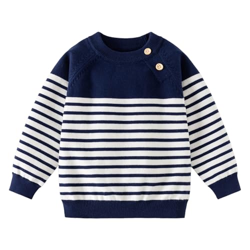 Pull tricoté solide et chaud à manches longues pour enfant