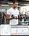 RIKUAOU Compression Shirts for Men V Neck Short Sleeve, Quick Dry Athletic Tops Undershirt for Workout Running White
