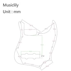 Musiclily 10 trous Pickguard JB Basse pour Fender US/Mexique Made Standard Jazz Bass, 4 plis Brun Tortoise - Les Beatles, Paul McCartney, John Lennon, RIngo Starr, George Harrison Musiclily 10 trous Pickguard JB Basse pour Fender US/Mexique Made Standard Jazz Bass, 4 plis Brun Tortoise – Image 2