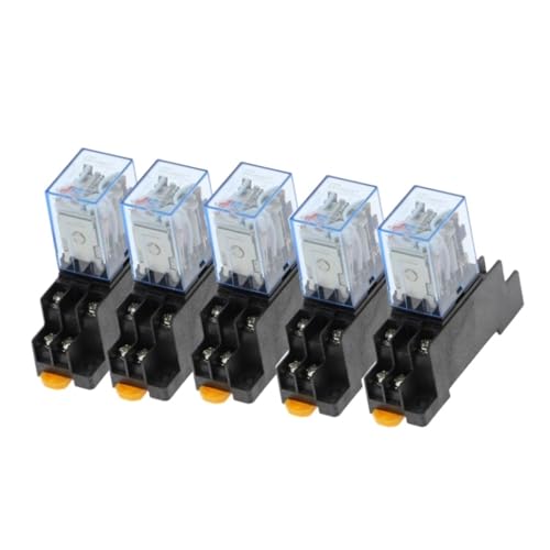 Relais de puissance industriel 8 broches MY2NJ AC 380V DPDT avec socle de fixation