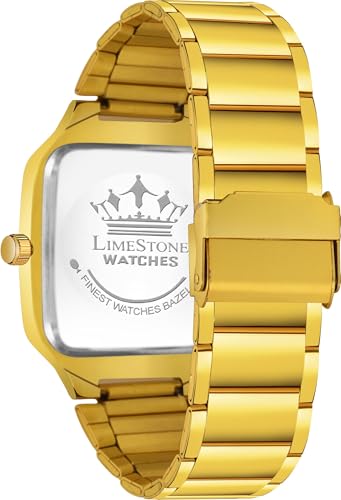 Image of LIMESTONE Classic Series Men Analog Watch - Stainless Steel Mesh Strap with Elegant Dial & Roman Numerals | Quartz Wristwatch for Casual & Formal Wear