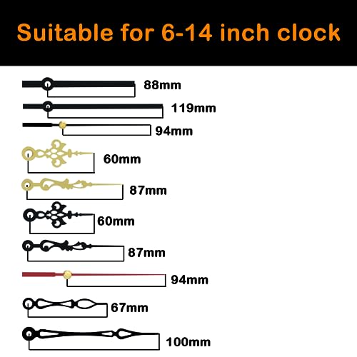 Deewish 16 Set Aluminum Sweeping Silent Clock Hands thumb #3