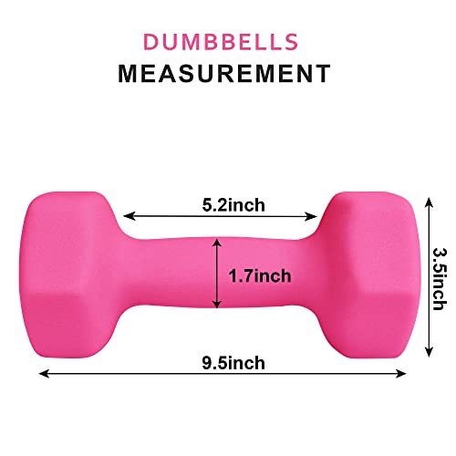 Balelinko Hand Weight Neoprene Coated Dumbbell, Exercise & Fitness Dumbbell For Home Gym Equipment Workouts Strength Training Free Weights For Women, Men, Seniors, Teens, And Youth, 12 Lb Pink, Single #TOP1