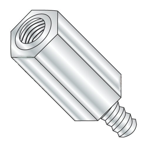 1/4" OD Hex Standoffs (Male-Female) / 4-40 x 1 1/8" / Brass/Nickel/Outer Diameter: 1/4" / Thread Size: 4-40 / Length: 1 1/8" (Carton: 500 pcs)