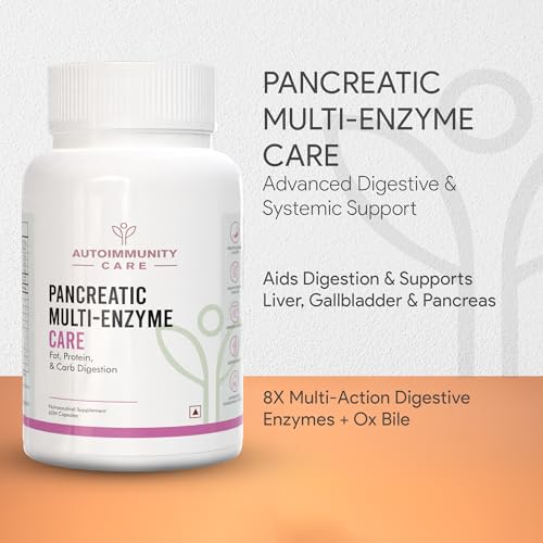 Image of Autoimmunity Care Pancreatic Multi-Enzyme Care | High-Potency Digestive Enzymes & Pancreatin Capsules | Pancreas Supplements, Liver & Gallbladder Support | Gut Health & Digestion Support | 60 Caps (60 doses)