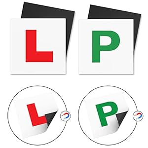 ANLIOTE Magnetic L Plates Red and Magnetic P Plate Green 4 Pack for Car New Drivers, Fully Magnet Learner Stickers – No Fall off Easy to Use without Scratching Vehicle Paint