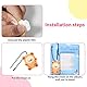 3 Zoll Kpop Fotokartenhalter Buch, Mini Fotoalbum Kpop Fotokartenhalter, quadratischer hohler Fotokartenhalter Kpop Album 40 Taschen mit schönem Anhänger für Fotosammlung (Blau)