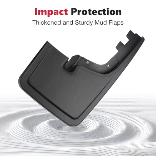 Image of Sunsdrew Mud Flaps for 2021-2026 Ford F150 Accessories- 4PCS Front & Rear Splash Guards - No-Drilling All Weather Exterior Mud Guards (Not fit Raptor Models)