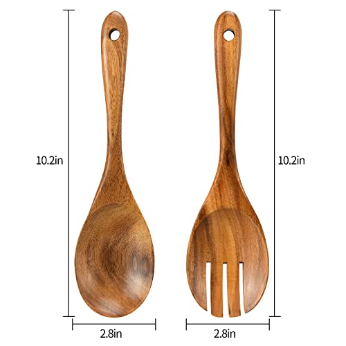 Fgbnm Salad Servers, Wood Salad Tongs thumb #2