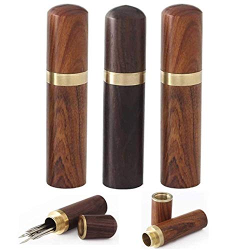 3 Pcs Sewing Needles Holder Storage Case,Versatile Wooden Needle Case, Sewing Needles Holder Case Wood Box Hand Crafts Knitting Toothpick Holder