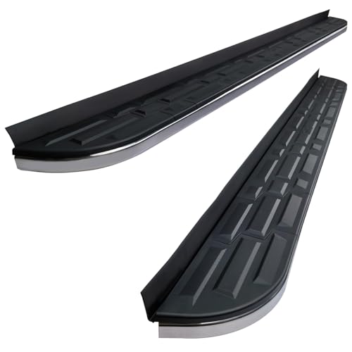TAC Cobra Running Boards Compatible with 2007-2017 Chevy Traverse| 2007-2016 GMC Acadia| 2017 Acadia Limited(Exclude. Denali) | 2007-2009 Enclave Aluminum Black Off-Road SUV Exterior Accessories
