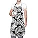 Biały tropikalny fartuch kuchenny z kieszenią dla mężczyzn kobiet