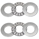 Bettomshin 2Pcs TC815 Thrust Needle Roller Bearings, with Washers 1/2"x15/16"x5/64" Bearing Steel P0