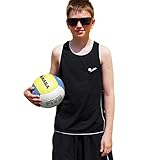 Beach Volleyball Apparel 158/164 Kinder Beachvolleyball Shirt Trikot Sport Tank Top TT100 (Schwarz)