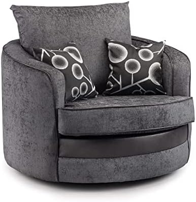 Honeypot - Sofa - Shannon - 3 Seater - 2 Seater - Armchair - Swivel chair - Corner - Black - Fabric (3 + 2 Seater)