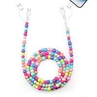 Aolcev 4 in 1 USB C Cable Multi Beaded for iPhone 17 16 15 Charger Cord MFi Certified 4.9FT Fast Charging Cable 66W Chubby USB A Type C iOS Cable Compatible with iPhone 14 Pro Max/Galaxy S25 Colored