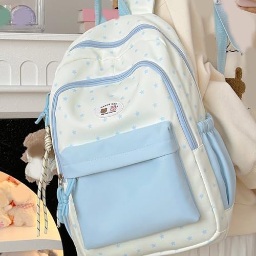 Mochila elegante con estampado de estrellas y nailon de alta densidad 7