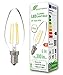 Produktbild greenandco® CRI90+ Glühfaden LED Lampe | klar | ersetzt 28 Watt E14 Kerze | 3W 300 Lumen | 2700K warmweiß | Filament Fadenlampe | 360° 230V AC | nicht dimmbar | flimmerfrei | 2 Jahre Garantie