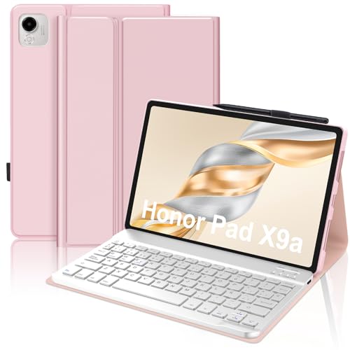 Funda con teclado Bluetooth inalámbrico y portalápices integrado para Honor Pad X9a 2025