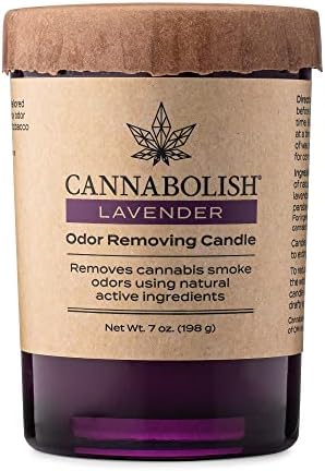 Cannabolish Lavender Smoke Odor Eliminating Candle, 7 oz, Natural Ingredients