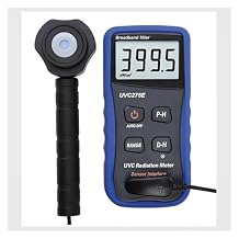 UV Meter, Radiation Meter Broadband Filter Wavelength 245nm-305nm Short Wave Broad UV Radiation Tester Ultraviolet LED Light Detector