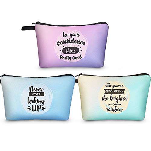 Pencil Bag 3pcs ETEREAUTY Pencil Case for Girls Students, Small Makeup Bag