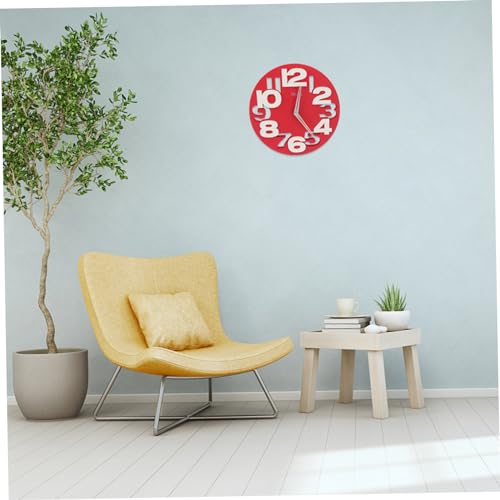 Horloge murale rouge pour bureau et espaces de travail - 6