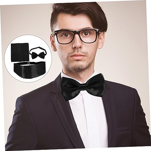 Set para Hombre con Cummerbund, Corbata de Moño y Pañuelo miniatura 5