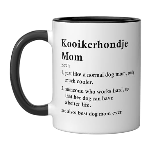 Kooiker Mom Definition Funny Kooikerhondje Dog Owner Ceramic Mug, Black/White