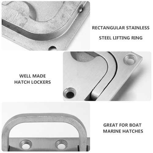 Anneaux de traction inox pour trappe de bateau avec vis x2 - 4
