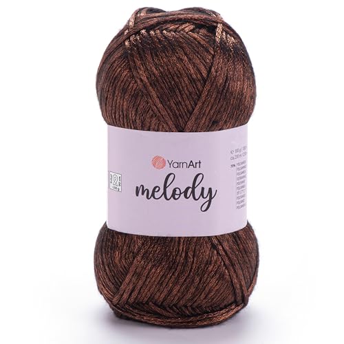 Image of YarnArt Melody Variegated Chainette - Metallic Sheen Fiber for Knitting, Crochet & Embroidery, 100g (3.5 oz) Skein, 230m (251 yd), Premium Blend of 70% Polyamide 21% Acrylic 9% Wool (899)