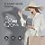 ?Officially-Licensed APP & 1800ANSI?Smart Mini Projector with WiFi and Bluetooth, VISSPL Native 1080P Auto Focus & Keystone Portable Outdoor Projector, 4K Support Home Movie Projector Sliver