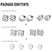 5 Pairs Stainless Steel Magnetic Stud Earrings for Men Women, Non Piercing Clip On CZ Stud Earrings Set Fashion Fake Earrings Jewelry Set for Sensitive Ear (6mm)