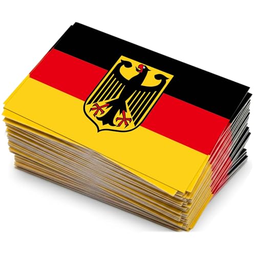 120 Stück Deutschland Aufkleber Flagge mit Bundesadler Deutschland Sticker