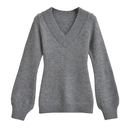 V Neck Sweaters Women Pullover Coquette Sweater Y2k Emo Clothes Long Sleeve Cable Knit Sweater 2000s Grunge Vintage