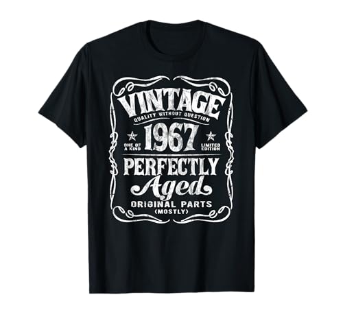 Vintage Born In 1967 Classic 58th Birthday Camiseta