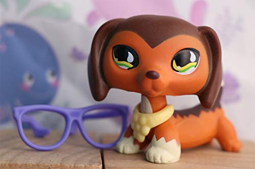 VIPPET lps Rare Figures 1pc with Accessories, lps Pets lps Shorthair Cat lps Collie lps Great Dane lps Dachshund lps Cocker Spaniel with lps Accessories Kids Gift (lps Dachshund 675)