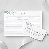 Generous Quantity: the package comes with 50 recipe cards for bridal shower and 50 pieces of recipe request card for bridal shower, offering a generous quantity to start organizing your recipes Ideal Size: these double sided recipe cards are made of ...
