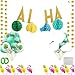 Funnlot Hawaiian Party Decorations 73Pcs Luau Birthday Party Supplies Including Aloha Banner Tropical Palm Leaves Cake Topper Balloons Drinking Umbrella Straws for Aloha Party Summer Party