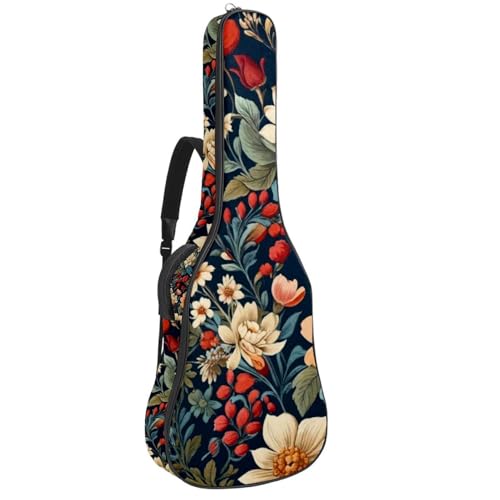 Housse de guitare acoustique Beautiful Flowers 42.9" avec 2 poches
