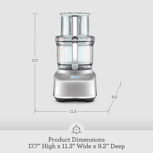 Image of Breville BFP838 Paradice 16 Processor and Dicer, Brushed Stainless Steel | Slice, shred and dice veggies faster with a large one|step dicing kit designed for effortless meal prep | 16 cup capacity