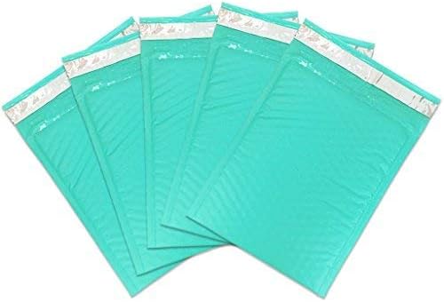 Zass Mailers Padded Envelopes 50 Pack - Teal Green #0 6’’ x 10’’ Inch – Water Resistant Poly Bubble Mailers – Heavy Duty, Padded Shipping Envelopes – Self-Sealing - Wide Range of Colors